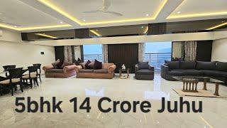 14 crore, 5bhk Fully Furnished with Electronics,2500 sqft carpet area,1 apartment per floor. Juhu