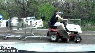 Steve's lawn mower DUI with 10 stolen shopping carts