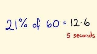 Percentage Math Trick 2 - Solve percentages mentally - percentages made easy!