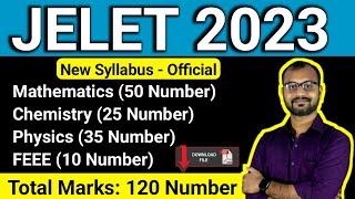 JELET 2024 New Syllabus -Jelet 2024 Exam Date | Application process -Subjects wise Question Pattern
