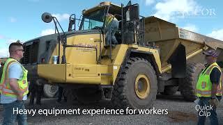 Heavy equipment experience for workers