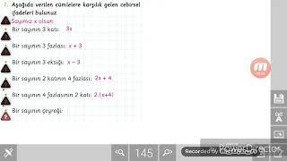 6.sınıf matematik atölyem cevapları145 146 147 148