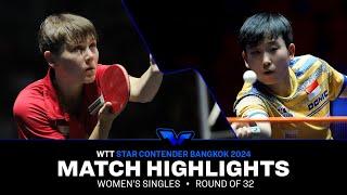 Zhou Jingyi vs Nina Mittelham | WS R32 | WTT Star Contender Bangkok 2024