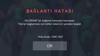 Valorant 1067 Hatası %100 Çözüm Kısa ve Net