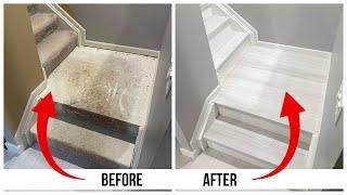 Lifeproof Vinyl Plank Flooring Stair Nose Install | DIY