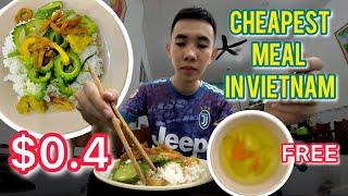 CHEAPEST MEAL IN VIETNAM ONLY $0.4 (10,000 VND) #food #streetfood #foodvietnam #vegetarian