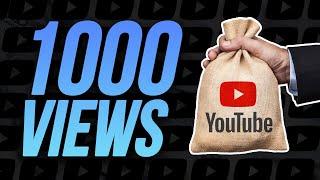How Much YouTube Pays You For 1,000 Views