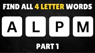 Can You Find All Four-Letter Words? 