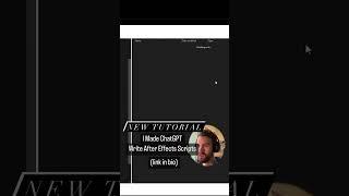 What can ChatGPT do well with AE Scripting? New video out now! #chatgpt #aescripts #ntproductions