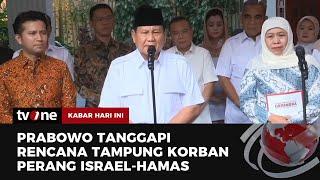 Prabowo Sambut Niat Khofifah Tampung 1.000 Warga Palestina | Kabar Hari Ini tvOne