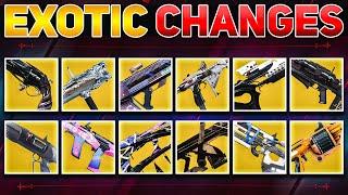 ALL Exotic Weapon Changes (Pre Vs Post Revenant) | Destiny 2 Revenant