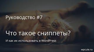 Руководство #7: Что такое сниппеты и как их использовать в WordPress