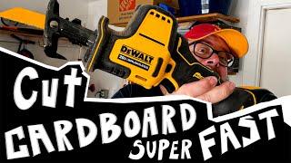 How To Cut LOTS of Cardboard FAST - Box Knife vs Worx ZipSnip vs DeWalt Saw