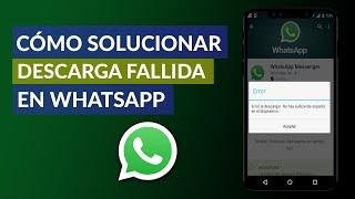 Cómo Solucionar Descarga Fallida no se ha Podido Completar la Descarga en WhatsApp