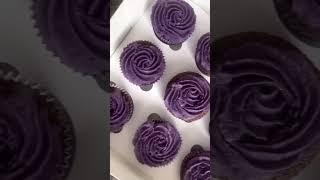 Violet Cupcakes #choclatecake #mascarpone #blueberry #cupcake #violet #bakery #baking #bake #baker