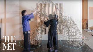 Time-Lapse: Installation of Japanese Bamboo Art