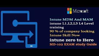 INtune zero to Hero | Learn Intune From scratch  to Advance | M365 Security Tutorial |MD-102 Exam |