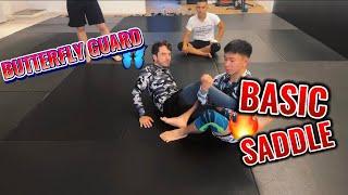 Masterskya BJJ NYC - Basic Saddle entry from butterfly guard