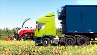 FS22 / Карта Сосновка / #35 Уборка кукурузы на силос Мersedes-Benz Actros с прицепом в 100 кубов