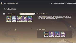 Genshin Impact:Event Combat Challenge - Misty Dungeon: Realm of Sand | Howling Trial