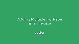 Adding Multiple Tax Rates in an Invoice