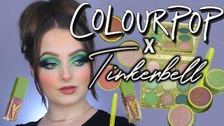 COLOURPOP x TINKERBELL COLLECTION REVIEW AND TUTORIAL