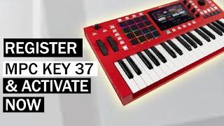 REGISTER MPC KEY 37 AND ACTIVATE COMPLEMENTARY PLUGIN