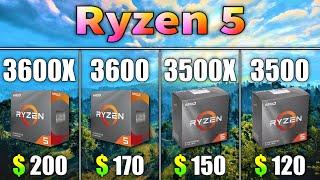 Ryzen 5 3600X vs 3600 vs 3500X vs 3500 | PC Gameplay Benchmark Test