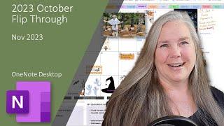 2023 October Planner Flip Through - Jenuine Studios Planner in OneNote