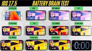 IOS 17.6 iPhone Battery Life Test in 2024 8,XS,XS Max,11,12,12 Pro,13 Pro,11 PM,12 PM,13 PM ,14 PM