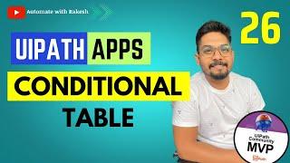 Uipath Apps Conditional Table Examples | How to Create Conditional Table in UiPath Apps