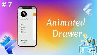 Animated drawer | Flutter drawer animation | Zoom drawer