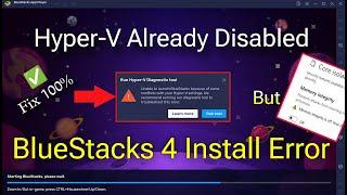 Hyper-V Already Disabled  but BlueStacks Not Open 100%Fix  RYZEN 5 5600G FREE FIRE