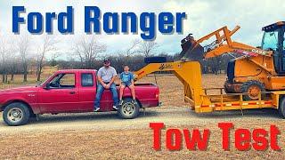 Ford Ranger Towing Test #1- the Case Backhoe