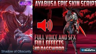 Hayabusa Epic Shadow Of Obscurity Skin Script No Password | Full Effect + Full Voice |