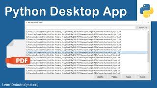 Create a desktop application to merge PDF files with Python | Full Tutorial