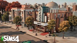 OLD THEATER NOW CINEMA - Realistic Build - ASMR | The Sims 4 - no cc.