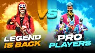 Old Legend  Vs Pro players || Free Fire 1 Vs 4 Insane  Clash Squad gameplay