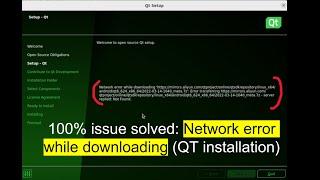 100% Solved: Network error while downloading, QT Installation