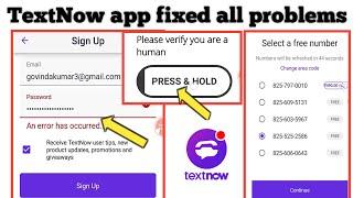 An error has occurred TextNow app problem solution | how to use TextNow app in 2022