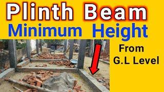 Plinth beam height | from ground level | plinth beam level