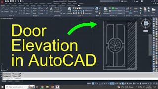 How to draw door elevation in AutoCAD