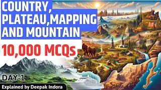 Mountains,Plateau and Mapping || World Geography || 10000 MCQ