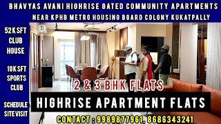 Highrise Gated Community Flats for Sale KPHB KUKATPALLY Near KPHB Metro 9989877961