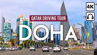 DOHA, Qatar  4K Driving Tour Downtown, Lusail & The Pearl