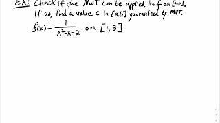 3.2.5 Check If The Mean Value Theorem Can Be Applied To A Given Function