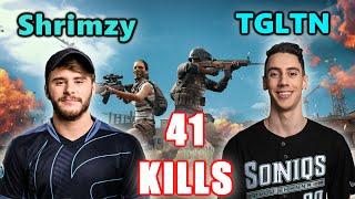 Soniqs Shrimzy & TGLTN - 41 KILLS - M416 + Kar98k - DUO vs SQUADS! - PUBG