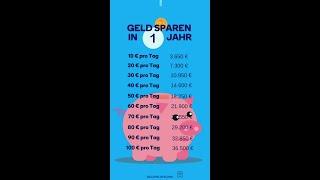 Geld sparen in 1 Jahr