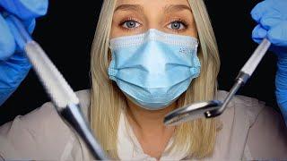 ASMR Dental Exam Roleplay | Teeth Brushing, Scaling & Picking 