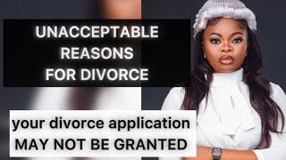 INVALID REASONS FOR DIVORCE